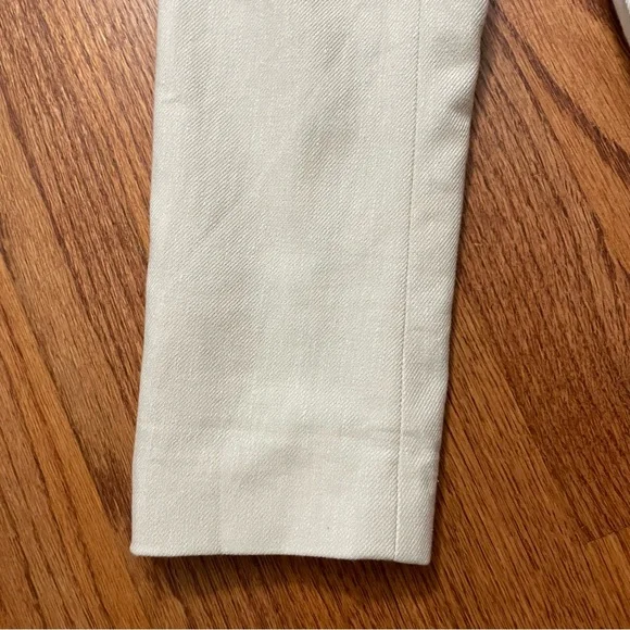 NWT LOFT neutral cotton linen blend single button blazer size 00 P petite - Picture 5 of 13